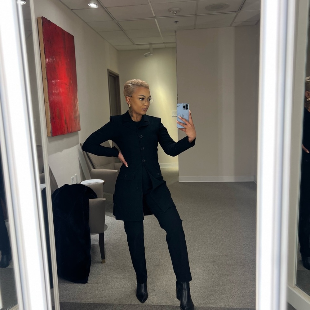 Stylish Black Suit Set